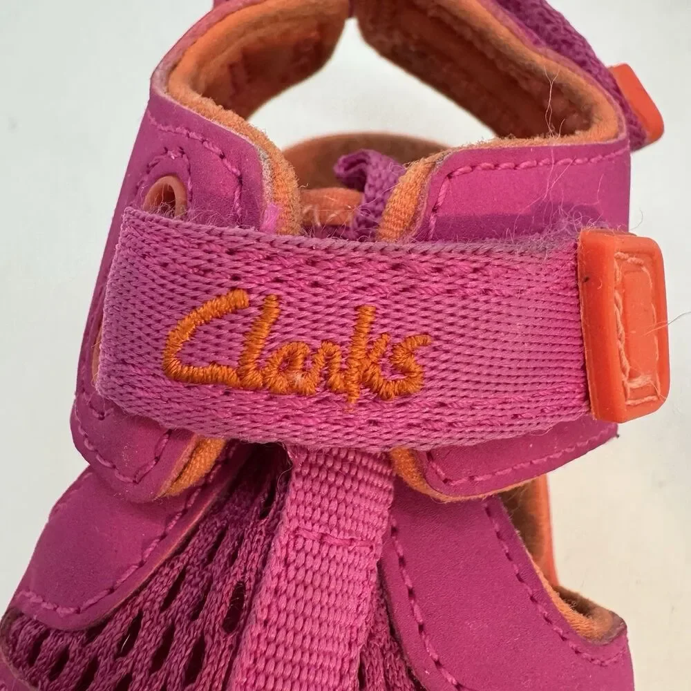 Clarks Cloudsteppers Kids Ezera Sea T Girl 5M Pink Rose Closed Toe Sport Sandal